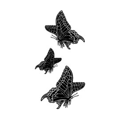 タトゥーシール 黒蝶4