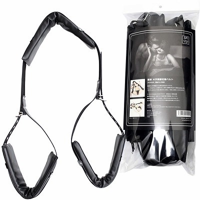 <SM VIP>簡単M字開脚足枷ベルト アイマスク 収納バック付